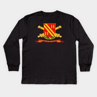 42nd Field Artillery w Br - Ribbon Kids Long Sleeve T-Shirt